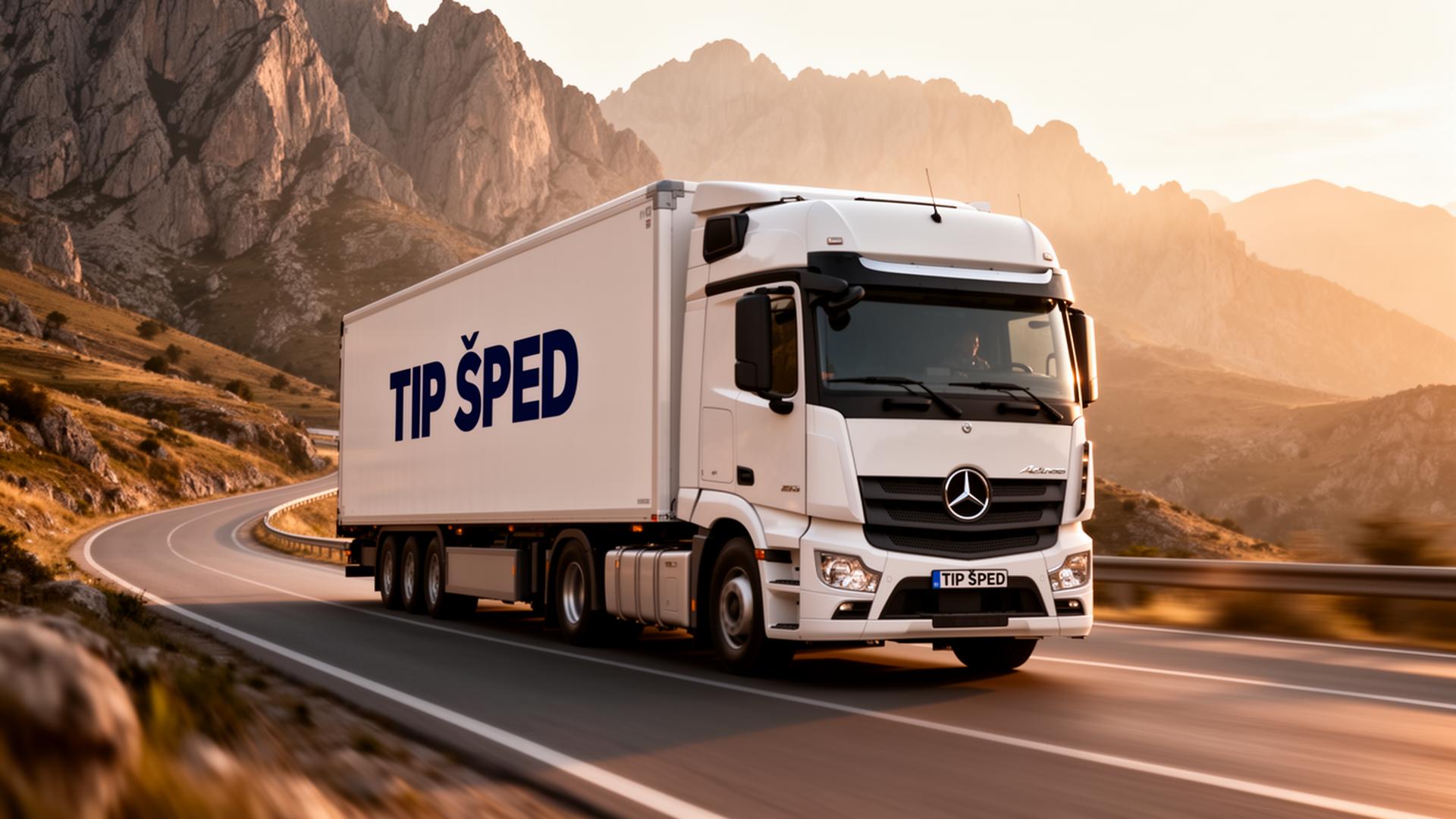 Teretni kamion na planinskoj cesti, ruta Turska Europa