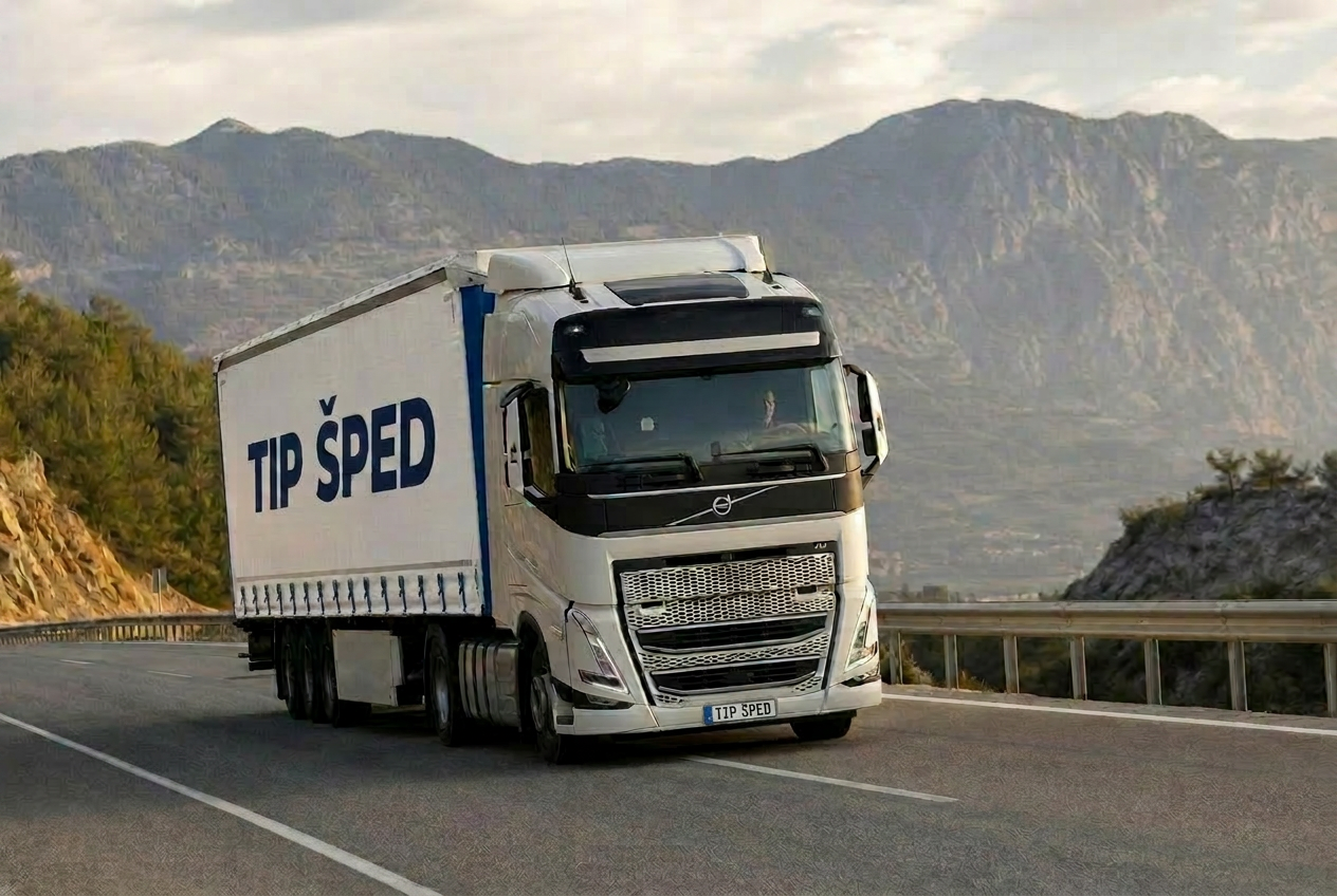 Kamion TIP ŠPED na autocesti kroz Tursku, zbirni prijevoz iz Turske